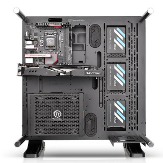 Thermaltake Core P3 Tempered Glass Curved Edition táp nélküli ATX számítógépház fekete PC