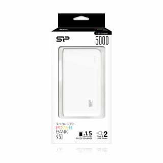 Silicon Power S50 Power Bank 5000mAh Fehér Mobil