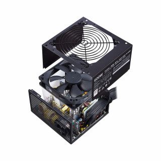 Cooler Master MWE 600 WHITE v2 600W PFC 12 cm ventilátorral dobozos tápegység PC