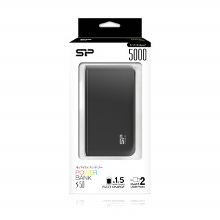 Silicon Power S50 Power Bank 5000mAh Fekete Mobil