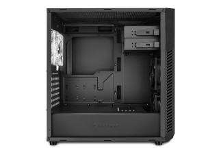 Sharkoon Számítógépház - VS7 Window (fekete; alsó táp; üveg ablak, ATX,mATX; mITX; 2xUSB3.0; I/O; 2x120mm ventillátor) PC