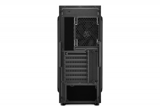 Sharkoon Számítógépház - VS7 (fekete; alsó táp; ATX,mATX; mITX; 2xUSB3.0; I/O; 2x120mm ventillátor) PC