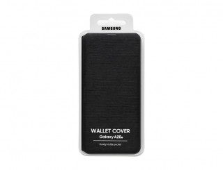 Samsung A202 Galaxy A20e Wallet Cover, gyári flip tok, fekete, EF-WA202PB Mobil