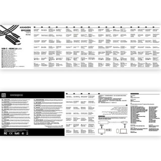 Axagon RVC-HI2C USB-C - HDMI 2.0 kábel PC