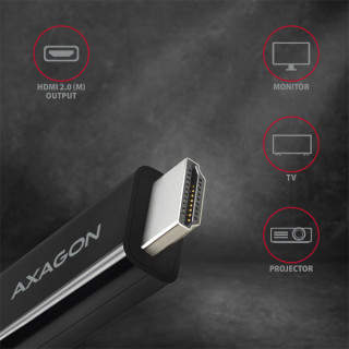 Axagon RVC-HI2C USB-C - HDMI 2.0 kábel PC