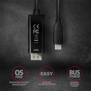 Axagon RVC-HI2C USB-C - HDMI 2.0 kábel PC