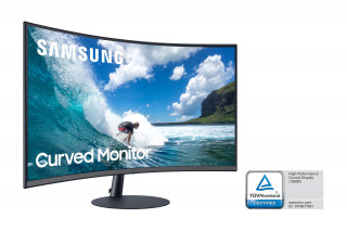 Samsung 27" C27T550FDU LED HDMI Display port ívelt kijelzős kékes sötétszürke monitor PC