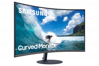 Samsung 27" C27T550FDU LED HDMI Display port ívelt kijelzős kékes sötétszürke monitor PC