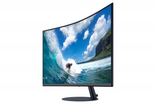 Samsung 27" C27T550FDU LED HDMI Display port ívelt kijelzős kékes sötétszürke monitor PC