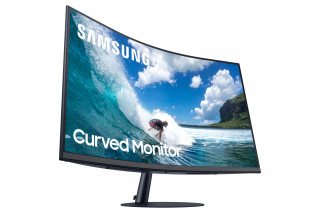 Samsung 31,5" C32T550FDU LED HDMI Display port ívelt kijelzős kékes sötétszürke monitor PC