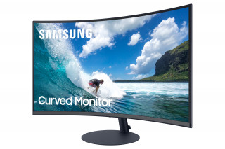 Samsung 31,5" C32T550FDU LED HDMI Display port ívelt kijelzős kékes sötétszürke monitor PC