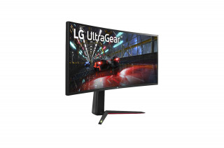 LG Monitor 38" - 38GN950-B (NanoIPS; Ívelt; HDR600; G-Sync; 144Hz; 21:9; QHD 3840x1600; 1ms; 450cd; HDMI; DP; USB; Mag.) PC