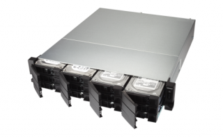 12-Bay quad-core 1.7 GHz rackmount NAS with 250W redundant PSU, 4GB DDR4 UDIMM R PC