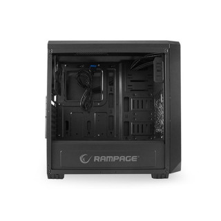 Rampage Számítógépház - 66 S (fekete; ATX; alsó táp; 2xUSB3.0 + 2xUSB2.0, I/O; porszűrő) PC