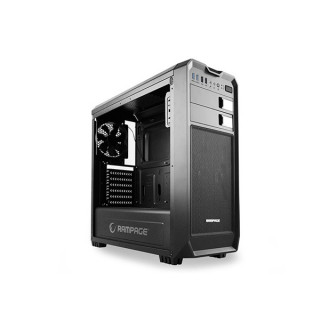 Rampage Számítógépház - 66 S (fekete; ATX; alsó táp; 2xUSB3.0 + 2xUSB2.0, I/O; porszűrő) PC