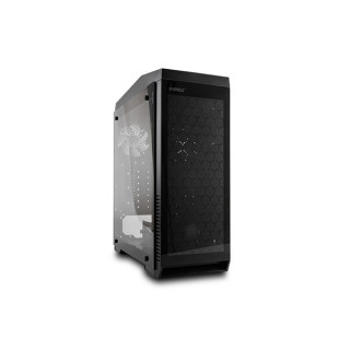 Rampage Számítógépház - Phantom (fekete; ablakos; ATX; alsó táp; 1x120mm; 1xUSB3.0 + 1xUSB2.0, I/O; porszűrő) PC