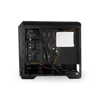 Rampage Számítógépház - Storm W5 (fekete; ablakos; ATX; alsó táp; 1x120mm + 1x180mm; 2xUSB3.0, I/O; porszűrő) PC