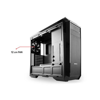 Rampage Számítógépház - Storm W5 (fekete; ablakos; ATX; alsó táp; 1x120mm + 1x180mm; 2xUSB3.0, I/O; porszűrő) PC