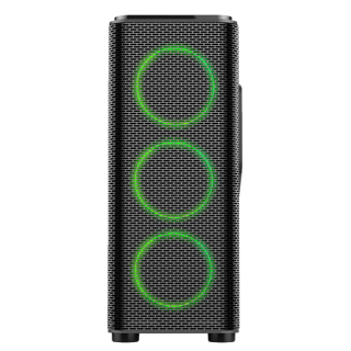 Rampage Számítógépház - Torpedo (fekete; üveg ablakos; ATX; alsó táp; 3x120mm; 1xUSB3.0, 2xUSB2.0) PC