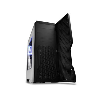 DeepCool Számítógépház - DUKASE V3 (fekete,ablakos, fekete belső, 2x12cm ventilátor, ATX, mATX, 1xUSB3.0, 1xUSB2.0) PC