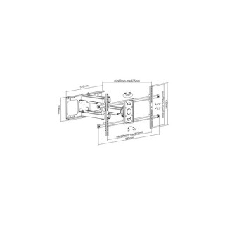 MOUNT-WALL Equip TV Fali konzol - 650324 (37"-90", Max.: 75kg, dönthető, forgatható, fekete) TV