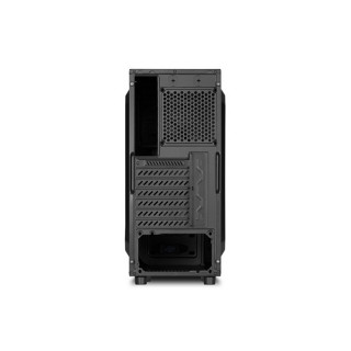 Sharkoon Számítógépház - T3-W (fekete; vörös belső; ATX,mATX; alsó táp; 2x120mm v.; 2xUSB3.0, I/O) PC