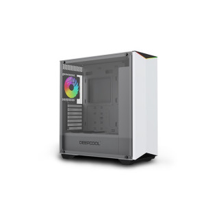 DeepCool Számítógépház - EARLKASE RGB WH (fehér,ablakos, fekete belső, 2x12cm ventilátor, ATX, mATX, 1xUSB3.0, 1xUSB2.0) PC