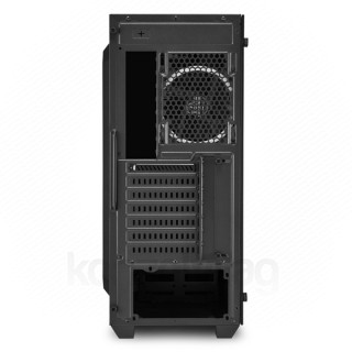 Sharkoon Számítógépház - SGC1 Window RGB (fekete; alsó táp; ATX,mATX; mITX; 2xUSB3.0; I/O; 2x120mm RGB ventillátor) PC