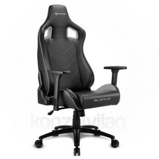 GSZEK Sharkoon Gamer szék - Elbrus 2 Black/Grey (állítható magasság; állítható kartámasz; műbőr; acél talp; 150k... PC