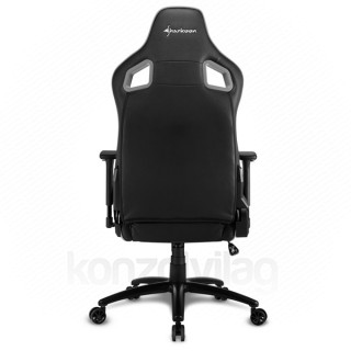 GSZEK Sharkoon Gamer szék - Elbrus 2 Black/Grey (állítható magasság; állítható kartámasz; műbőr; acél talp; 150k... PC