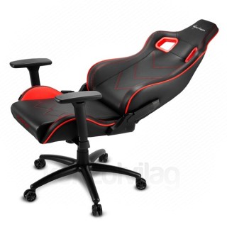 GSZEK Sharkoon Gamer szék - Elbrus 2 Black/Red (állítható magasság; állítható kartámasz; műbőr; acél talp; 150kg... PC