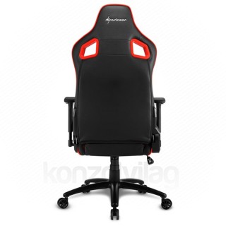 GSZEK Sharkoon Gamer szék - Elbrus 2 Black/Red (állítható magasság; állítható kartámasz; műbőr; acél talp; 150kg... PC