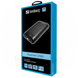 Sandberg Akkubank - Powerbank 20000mAh (2x2,1A USB kimenet; fekete) Mobil