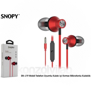 Rampage Snopy SNJ19 fülhallgató (33368) Piros PC
