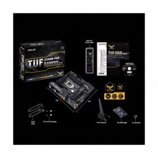 Asus Alaplap - Intel TUF Z390M-PRO GAMING (WI-FI) (Z390, 4xDDR4 4266MHz, LAN, 6xSATA3, 2xM.2, RAID 4xUSB2.0, 9xUSB3.1) PC