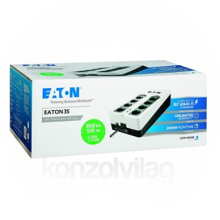 Eaton 3S850D szünetmentes tápegység (UPS) Készenléti állapot (offline) 850 VA 510 W 8 AC kimenet(ek) PC