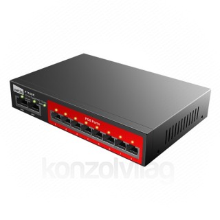 Netis Switch POE - P110GC (8 port, 1000Mbps, 120W, 2 uplink port, fém házas) PC