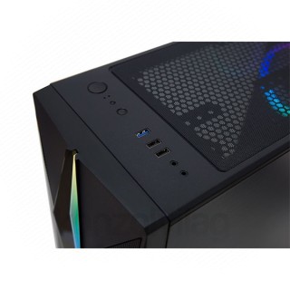 Rampage Számítógépház - SHAKE (fekete; edzett ü.; ATX; 4x120mm; 1xUSB3.0+2xUSB2.0, I/O; porszűrő; 600W 80+ Bronze táp) PC