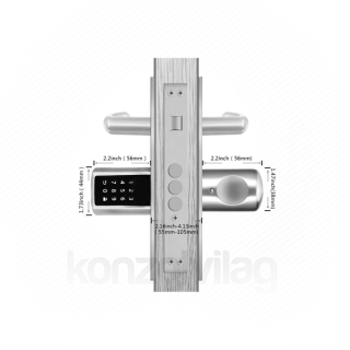 Woox Smart Zigbee Ajtózár - R7056 (wifi/számkód/kártya funkció, biztonsági/fa/üvegajtóhoz, rozsamentes acél) Otthon