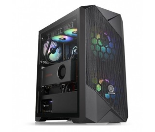 Thermaltake Commander G33 TG ARGB táp nélküli ATX számítógépház fekete PC