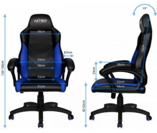 Nitro Concepts C100 Gaming Chair Black/Blue PC