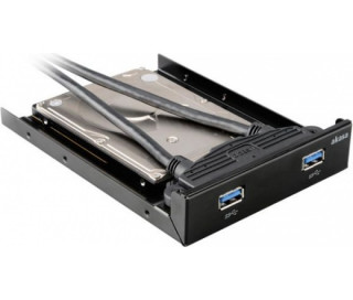 Akasa 2,5" SSD & HDD adapter with two USB3.0 ports Frontpanel PC