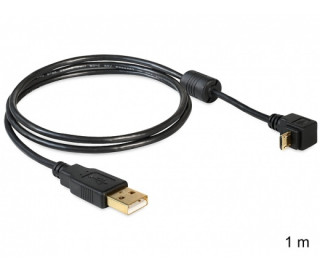 DeLock Cable USB-A male > USB micro-B male angled 90° up/down PC