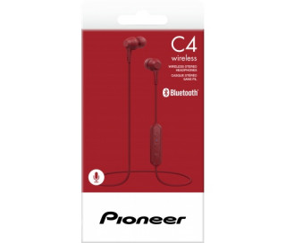 Pioneer SE-C4BT mikrofonos Bluetooth fülhallgató (piros) Mobil