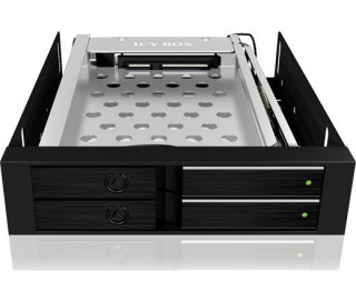 HDD-RACK Raidsonic Icy Box 2 x 2.5" Mobil Rack SATA3 - Fekete PC