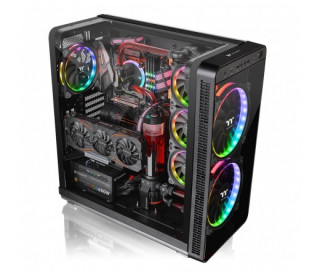 Thermaltake View 37 Riing (Ablakos) - Fekete PC