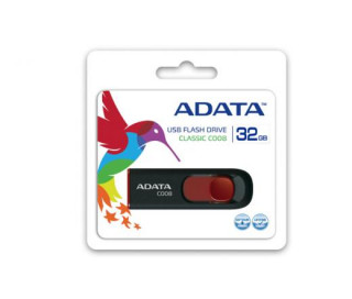 Adata C008 32GB (USB2.0) - Fekete/Piros PC