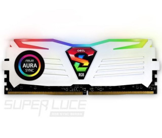 DDR4 8GB(4GBx2) 2666MHz Geil Super Luce RGB White CL19 KIT2 PC