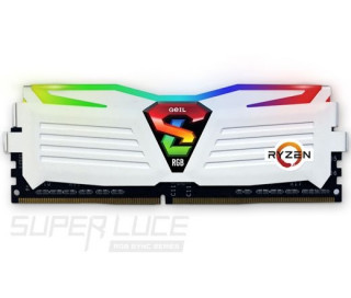 DDR4 8GB(4GBx2) 2666MHz Geil Super Luce RGB White CL19 KIT2 PC