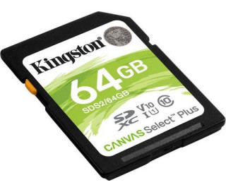 Kingston 64GB SDXC Canvas Select Plus 100R C10 UHS-I U3 V30 PC